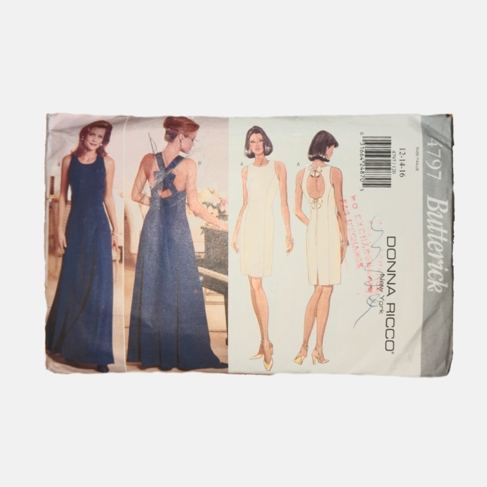 Butterick Donna Ricco Dress Pattern - 4797 - Sizes 12-16